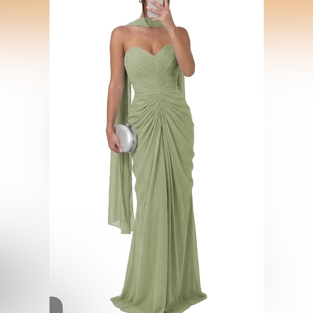 NWT Unique Sage Green Bridesmaid Dress